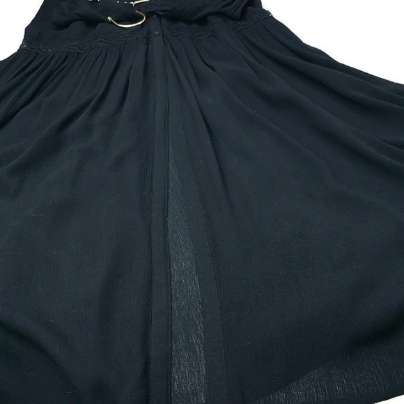 Black Boho Lace Panel Maxi Dress - Picture 5 of 6